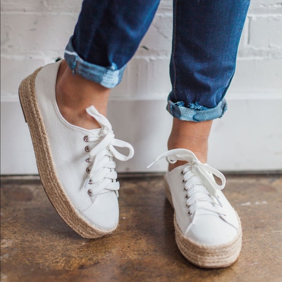 2x HP BEST IN BTQS White Espadrille sneaker - Picture 3 of 6